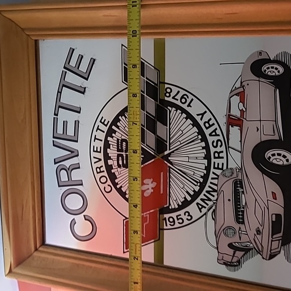 Chevrolet Corvette 25th Anniversary Mirror wood frame - Picture 7 of 9